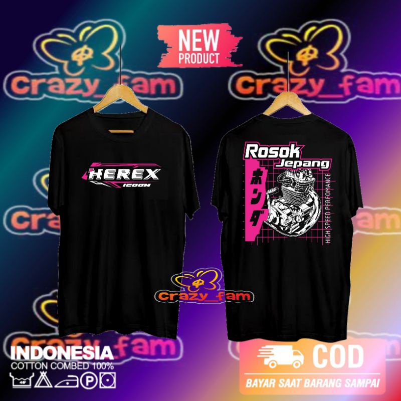 KAOS BAJU MOTOR HONDA HEREX JATIM/ROSOK JAPAN RACING