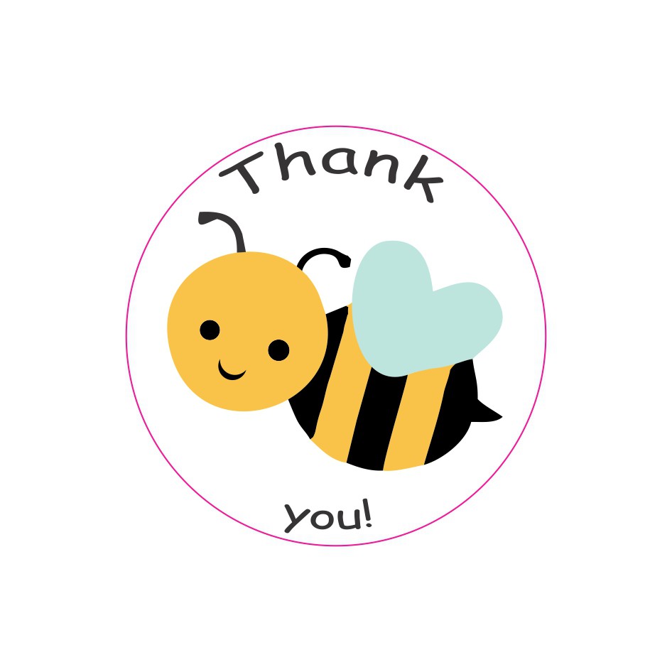 

Sticker THANK YOU (TY-012) label Toko Olshop Packaging print & cut (1 SET ISI 100 PCS)