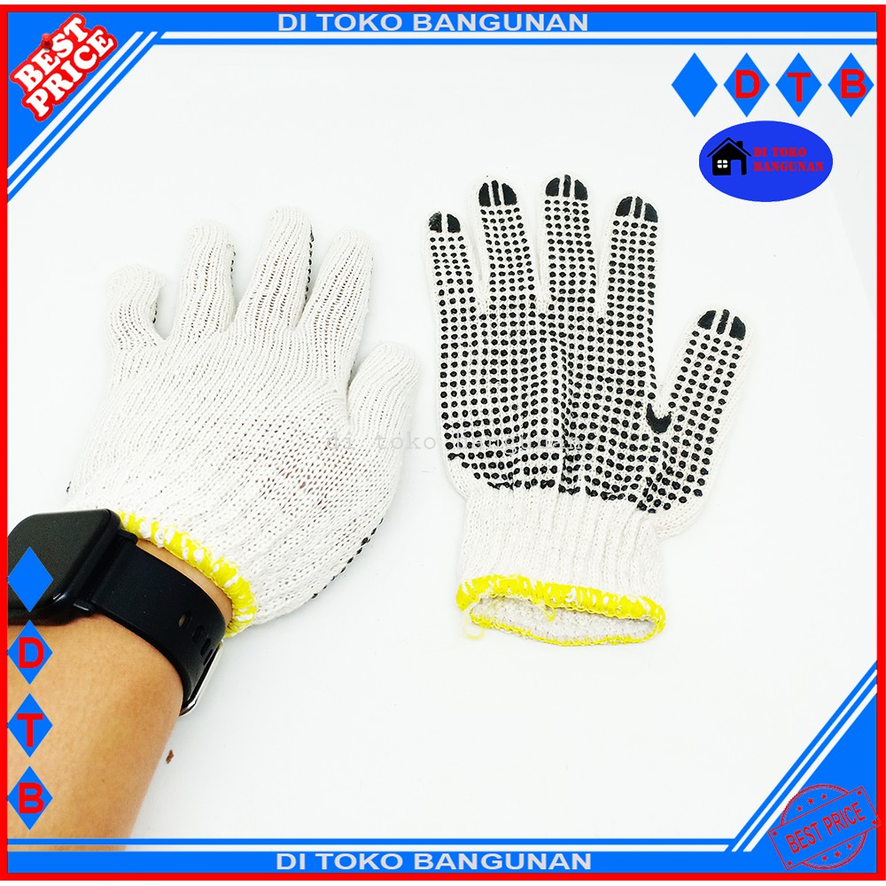 Sarung Tangan Bintik Arwana Safety Glove Full Jari Bintik