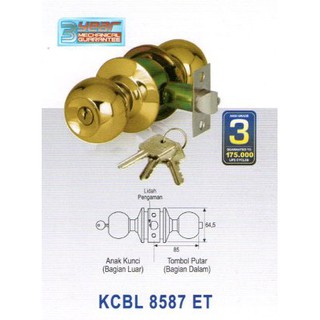  KUNCI BULAT  DEKKSON KCBL 8587 ET SSS Kunci  Pintu Stainless 