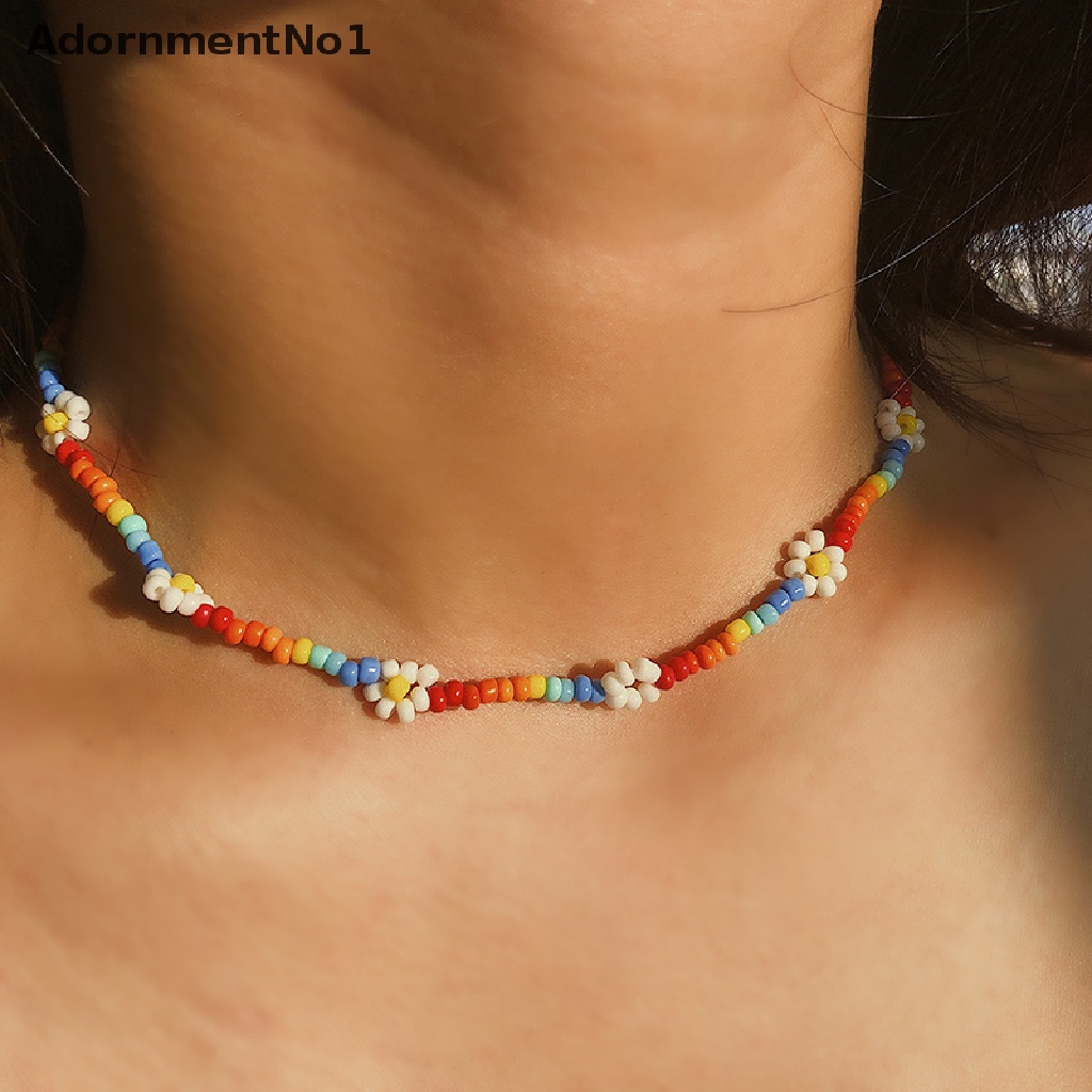 (AdornmentNo1) Kalung Choker Handmade DIY Dengan Liontin Bentuk Bunga Model Bohemia Untuk Wanita