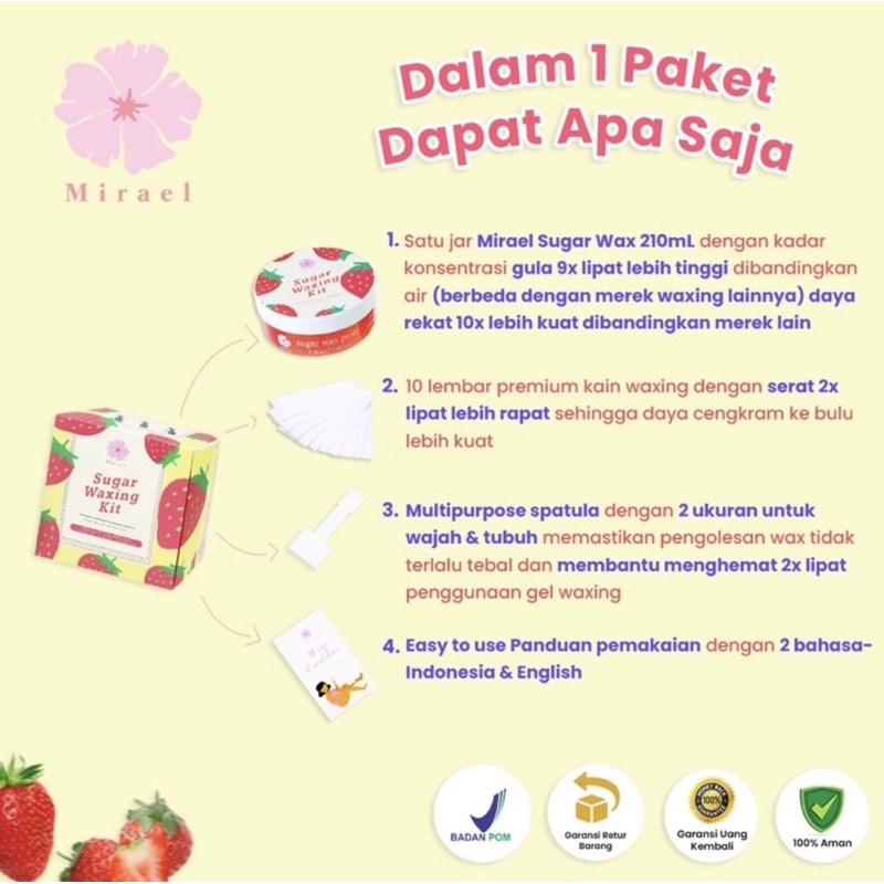 MIRAEL Refreshing Apple Sugar Wax Kit 210ml / Sugar Waxing / Hair Removal