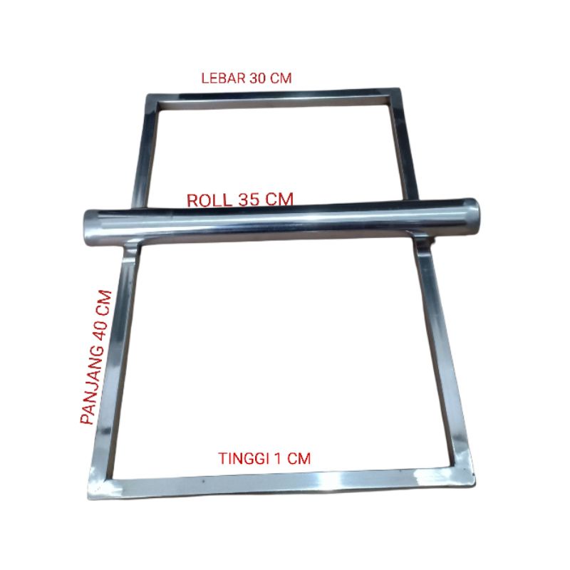 Bingkai Perata Adonan Kue Kering Stainless Ukuran 30 x 20 CM Dan 40x30