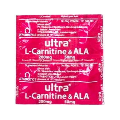 Vitabiotics Ultra L-Carnitine &amp; Ala 30tablets Suplemen Nutrisi Untuk Pembentukan Otot dan Kesehatan Otak Vita Biotics