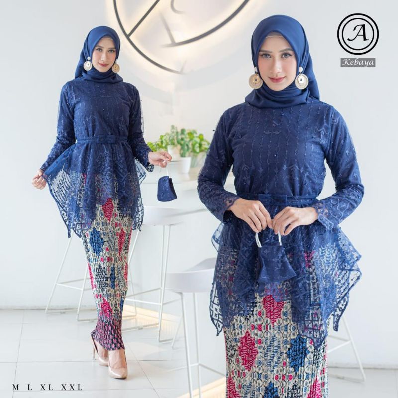 News Kebaya modern kebaya Sahara Kebaya TILLE Tebal Full puring + pita  Kebaya kekinian Kebaya pagar ayu kebaya pesta kebaya wisuda