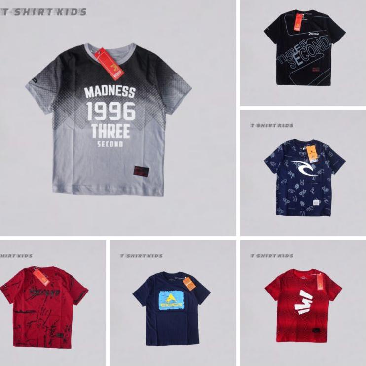 {KYM.01Jn22p} KAOS ANAK USIA 6 , 7, 8 , 9 , 10, 11, 12  TAHUN 3SECOND THREE SECOND THREESECOND KIDS