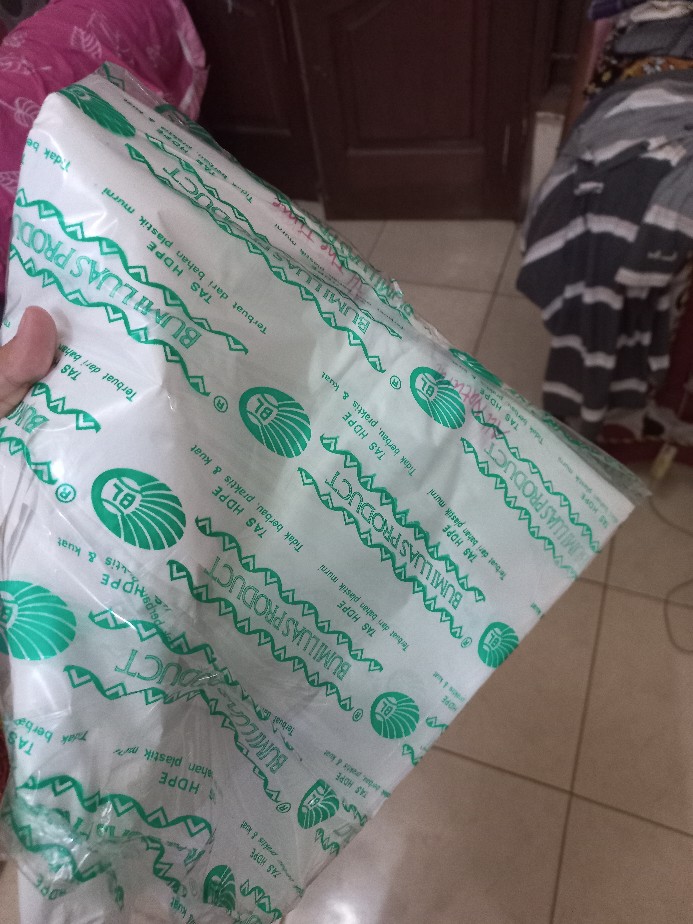 Kresek Sablon Ukuran Super 35x58 Isi 50 Pcs.free Desain Min Order 150 Pcs