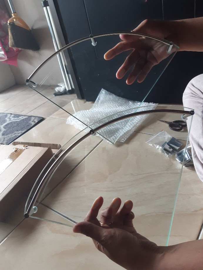 Rak Sudut Kaca/ Rak Sabun Shampo/ Rak Kamar Mandi