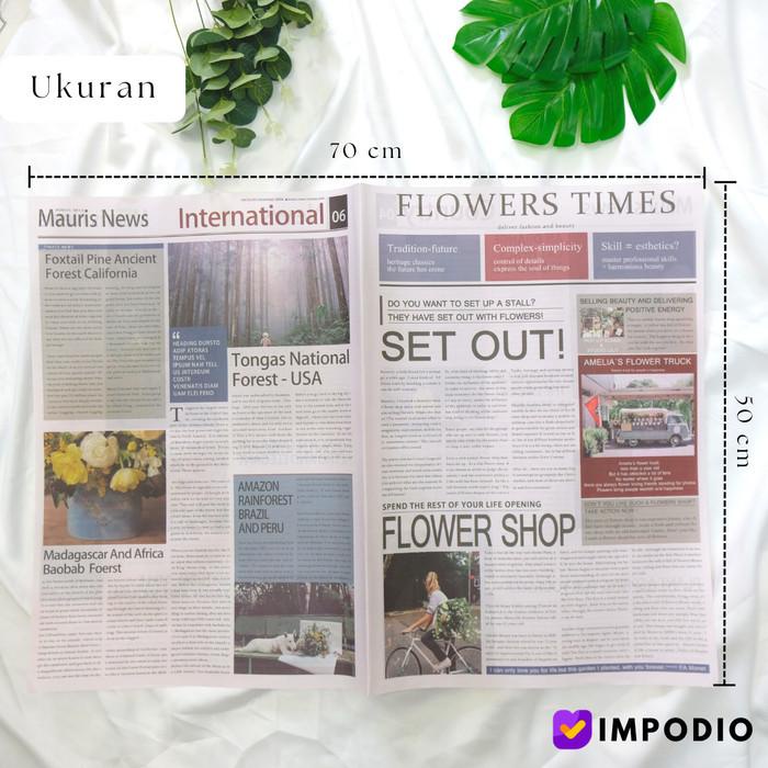 

Koran inggris 2 lembar bolak-balik IMPODIO / Props foto produk