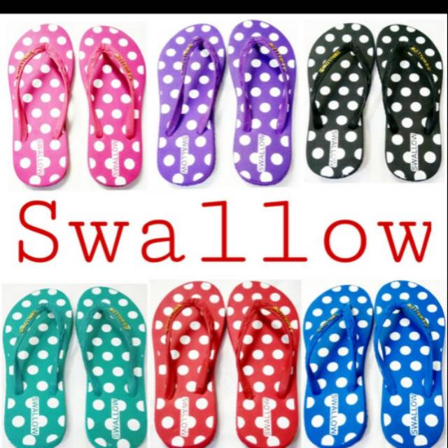 Sandal Jepit Swallow Polkadot