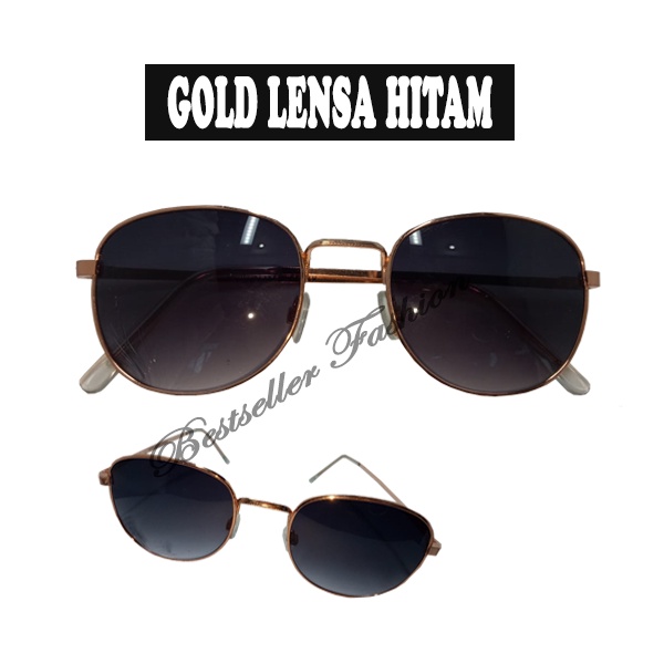 Kacamata Oval Frame Besi Kacamata Retro Korea/ Kacamata Unisex/ Kacamata Model Vintage Pria dan Wanita FREECASE