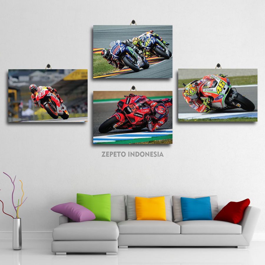PAJANGAN KAMAR KAYU GAMBAR MOTOGP MARC MARQUEZ 20X30 DN9D3/82NQF/ PAJANGAN KAMAR AESTHETIC PHOTO GAM