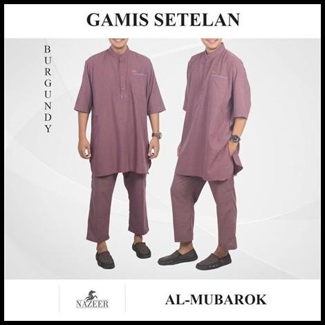GAMIS SETELAN PRIA AL-MUBAROK / SETELAN KOKO CELANA / BAJU KOKO PRIA