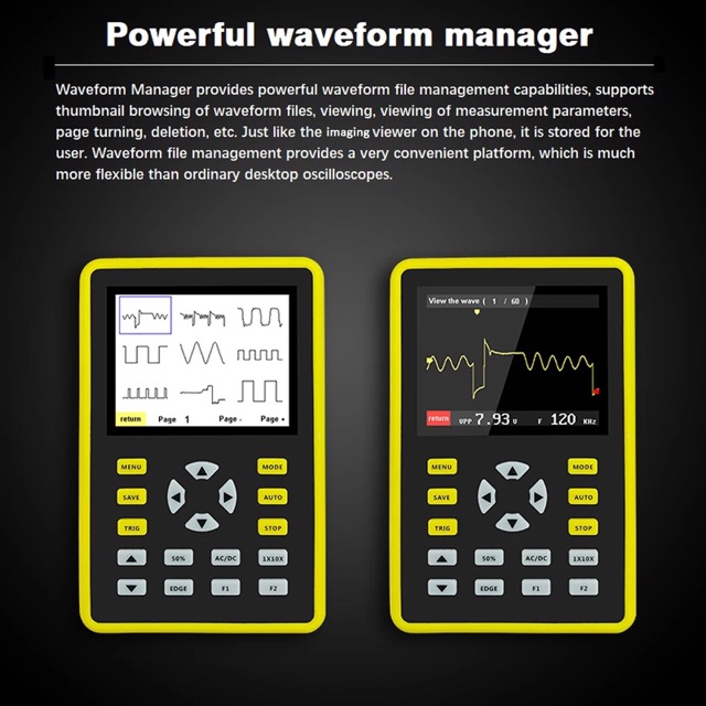 5012-H Digital Mini Oscilloscope 100Mhz Bandwith 500MS/s 2.4LCD