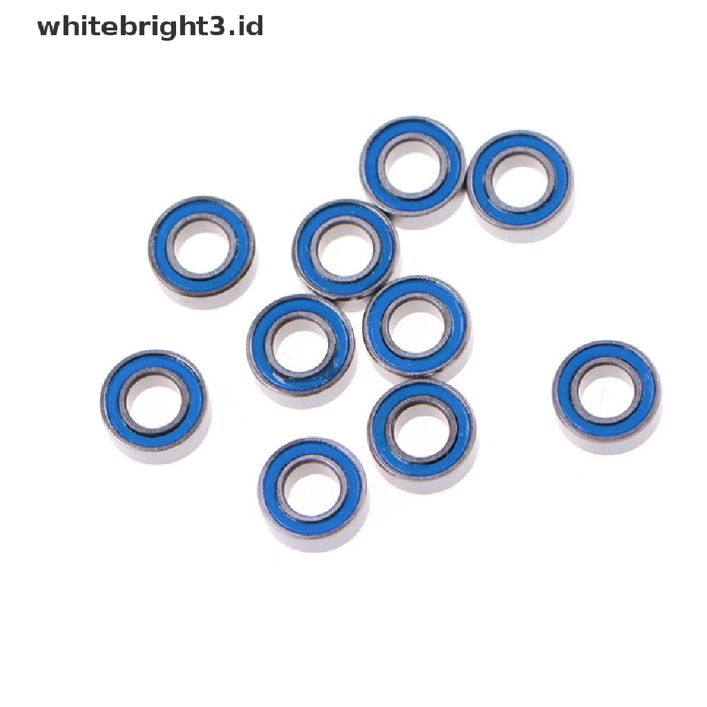 (whitebright3.id) 10pcs MR105-2RS Bearing Miniatur Bahan Karet Ukuran 5x10 x 4mm