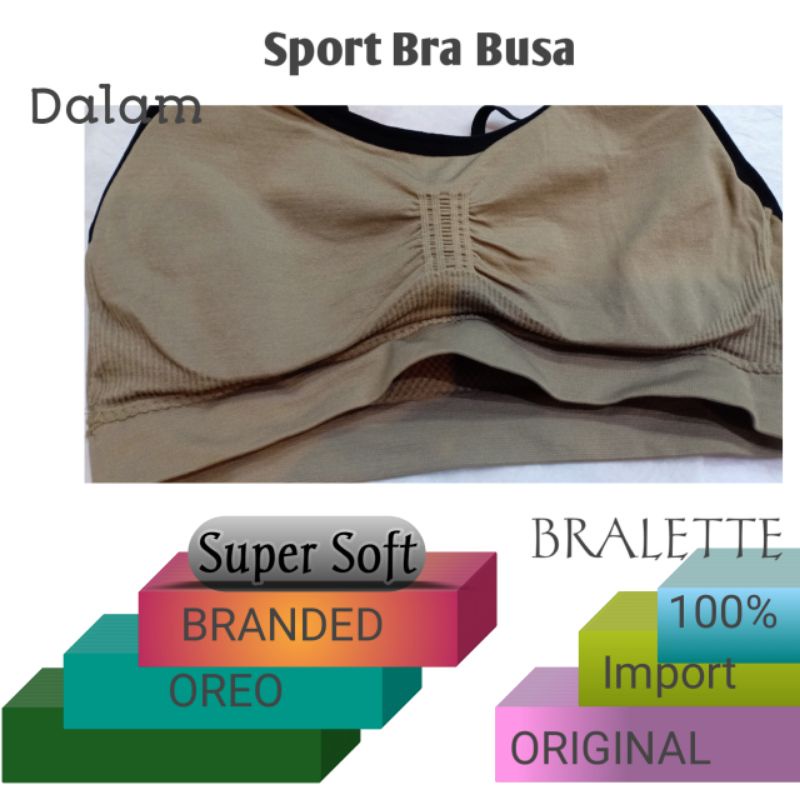 MINISET BUSA/SPORT BRA BUSA/BRALETTE/BRA PUSH UP BRENDED OREO EMPUK