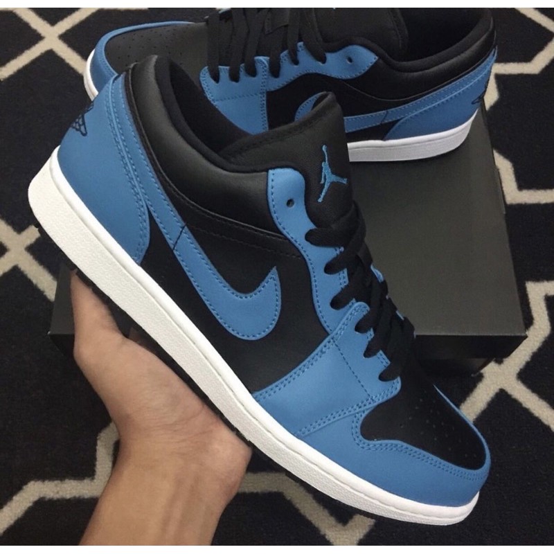 NIKE AIR JORDAN 1 LOW LASER BLUE BLACK ORIGINAL 100%