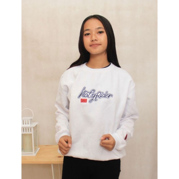 BISA COD/READY SWEATER HOLYRIDER PUTIH/WHITE MURAH PRIA WANITA