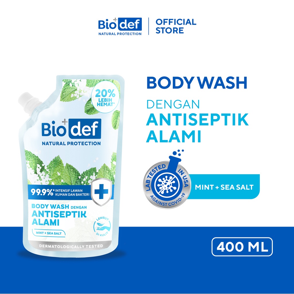 BIODEF NATURAL PROTECTION BODY WASH REFILL 400ML