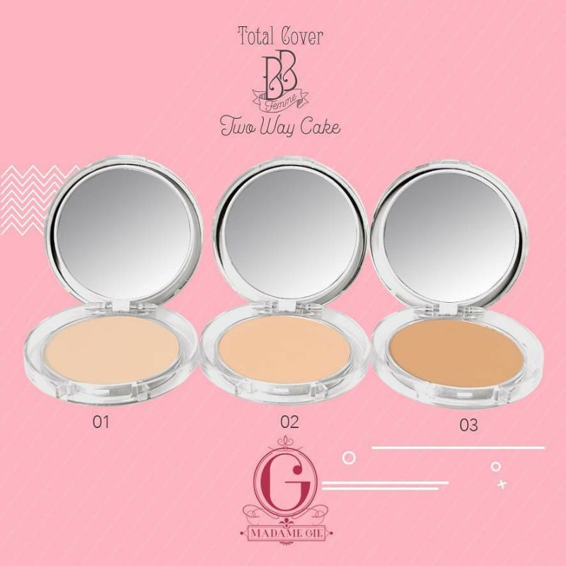 ❤Aleabeauty.store❤ Madam Gie Total Cover Two Way Cake Compact High / Bedak Padat Madam gie