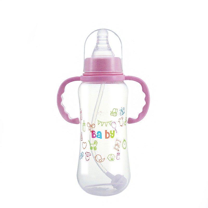 【Bayar Di Tempat】280ml Botol Plastik Bayi Baru Lahir Standar Mulut Pp