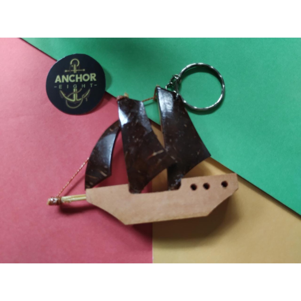 Gantungan Kunci Kapal Kayu Original Premium Gantungan Kapal Layar Gantungan Pelaut Gantungan Mobil
