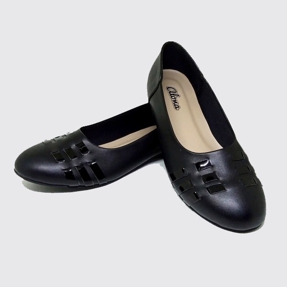 SIZE BIG Flat Shoes Wanita Ukuran BESAR 41-42-43-44-45 Sepatu Kerja wanita Pantofel JUMBO Sepatu For