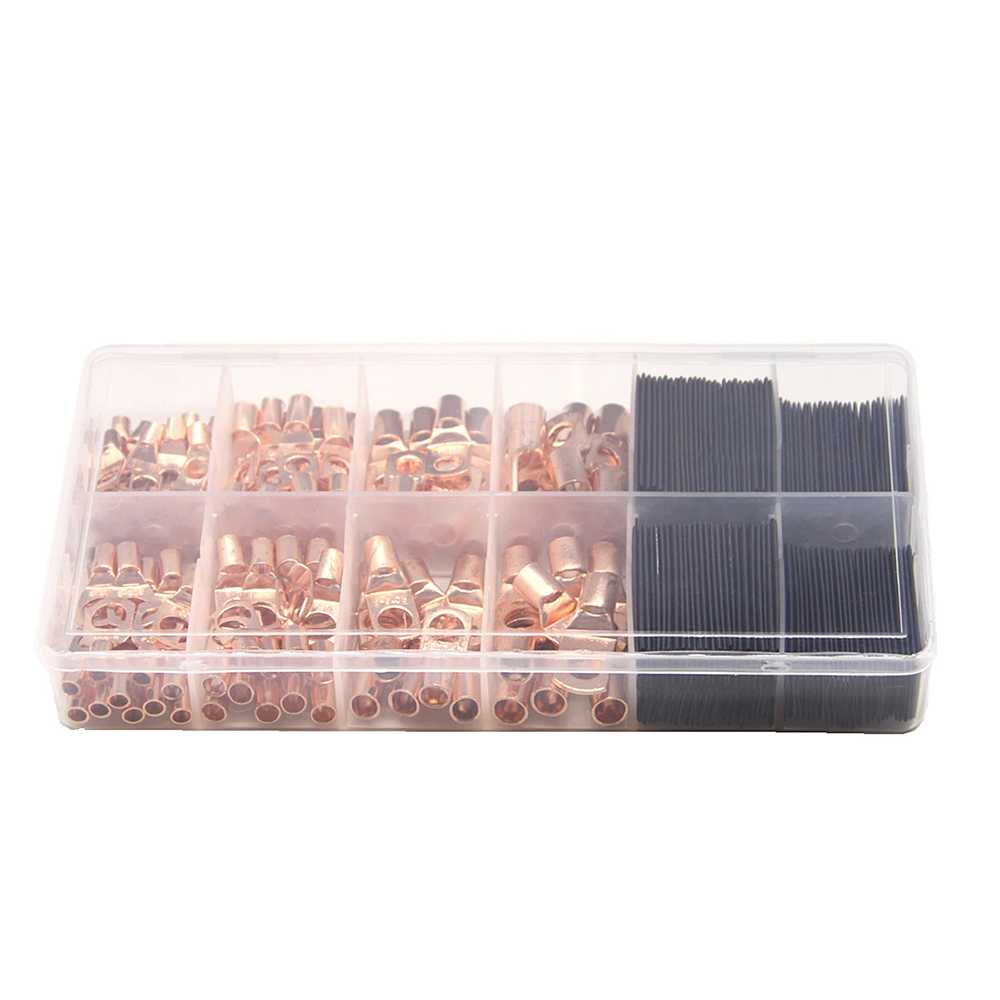 WHDZ Copper Ring Terminal Wire Crimp Connector Kit 120 PCS - SC6-25-Gold