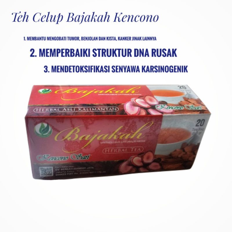 

Teh Bajakah Kencono Sari Teh Celup Kantung Herbal Akar Bajakah Asli Original