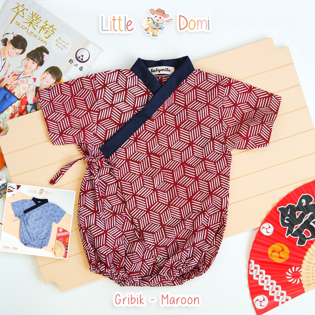 GRIBIK Kimono (Boy / Girl) - Pakaian Bayi - Kimono Bayi - Jumper Bayi - Little Domi