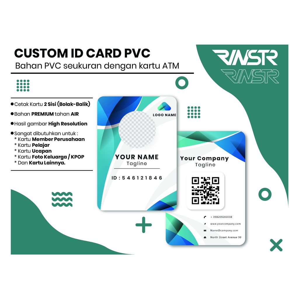 

CETAK KARTU PVC 2 SISI / CUSTOM ID CARD PVC