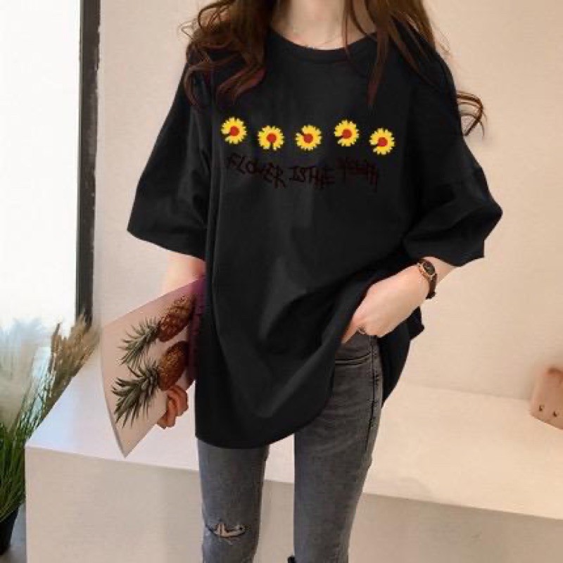 Kaos Oversize Flower Is Youth (LD 106 , P 65)