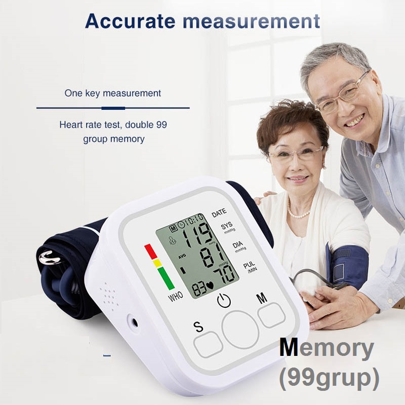 Tensimeter Tensi Meter Pengukur Tekanan Blood Pressure Monitor Portable Digital Darah Alat LCD Besar