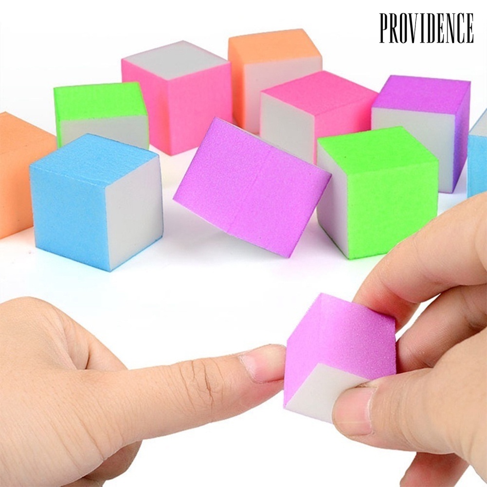 Providence 10pcs Spons Kikir Kuku Bentuk Kotak Untuk Manicure