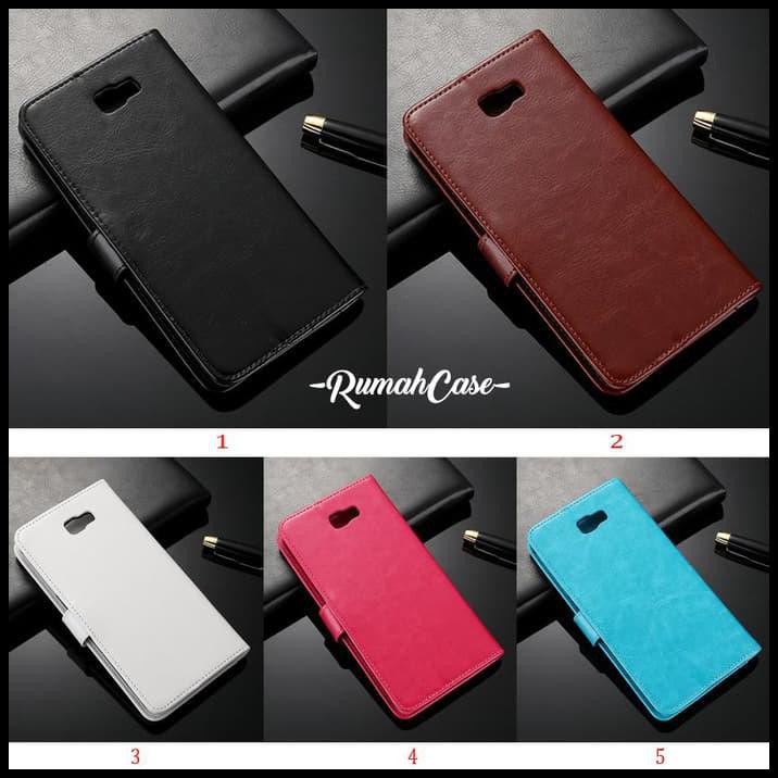 Flip Cover Handphone Samsung J7 Prime Flip Cover Wallet Casing Dompet Kulit Magnet