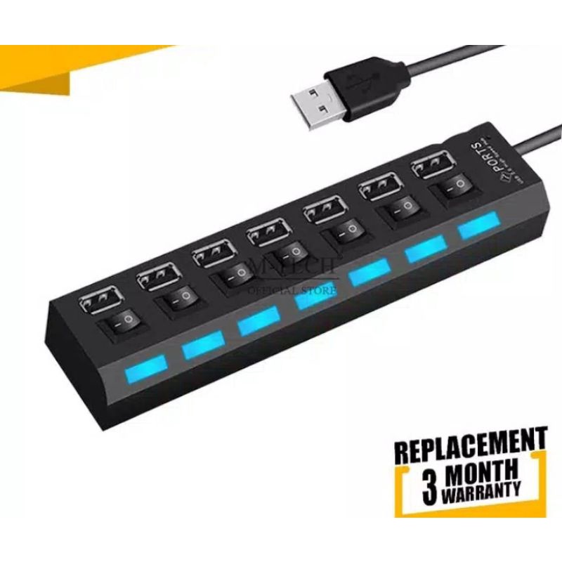 Usb 2.0 Hub Usb 7 Lubang Port 7 Switch