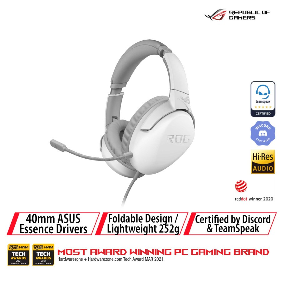 ASUS ROG STRIX GO CORE MOONLIGHT - 3.5mm Gaming Headset White ML