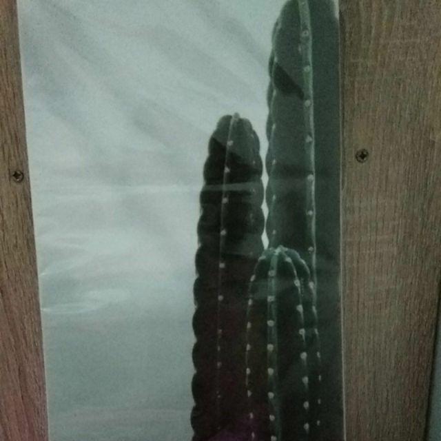 Media Hiasan Dinding Poster Kayu Leaf Dekorasi Rumah 15x30 Lf 30