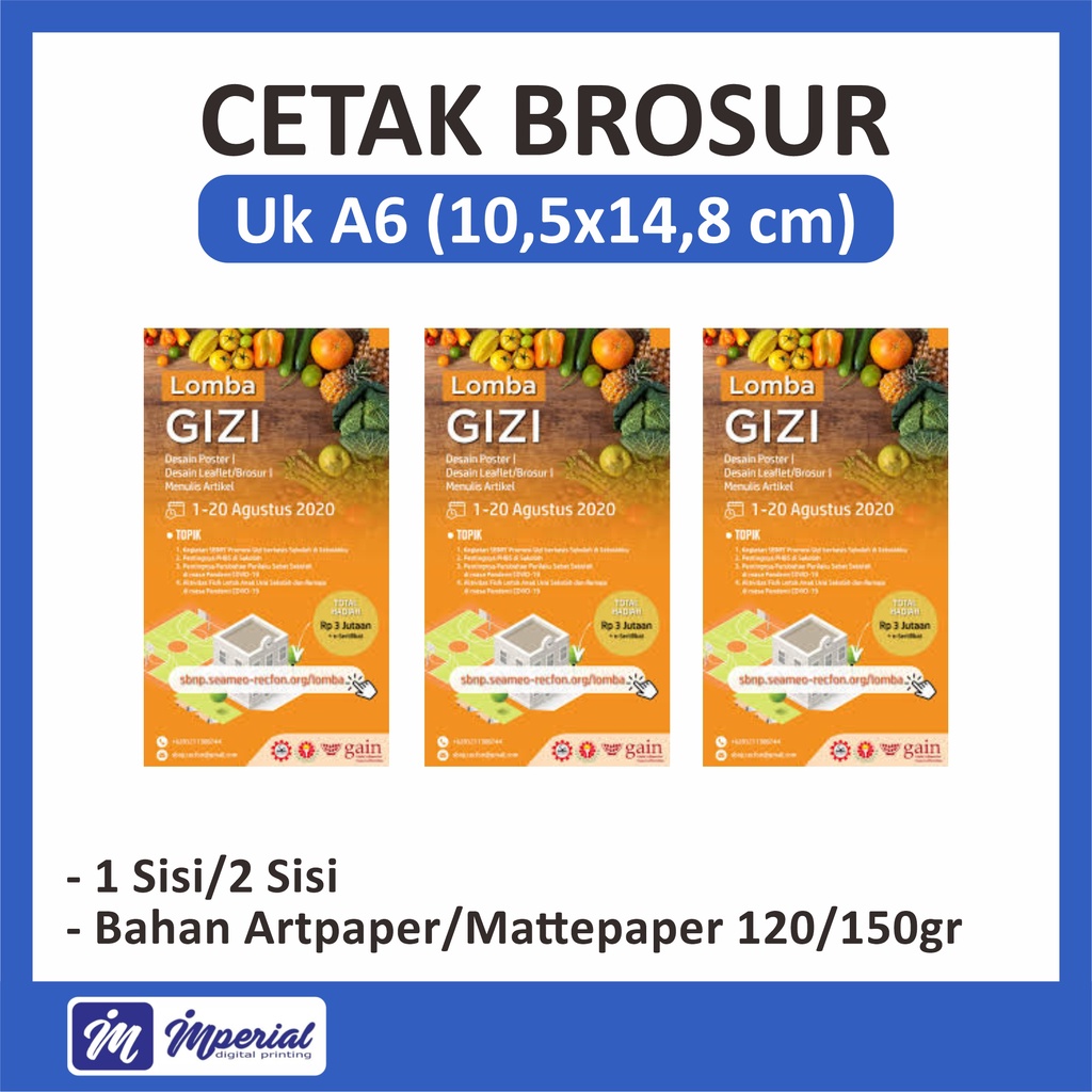 

[FREE POTONG] Cetak Brosur Murah A6 Fullcolor Custom / Cetak Flyer / Leaflet Art Paper / Mattepaper 1 Sisi/2 Sisi / Media Promosi