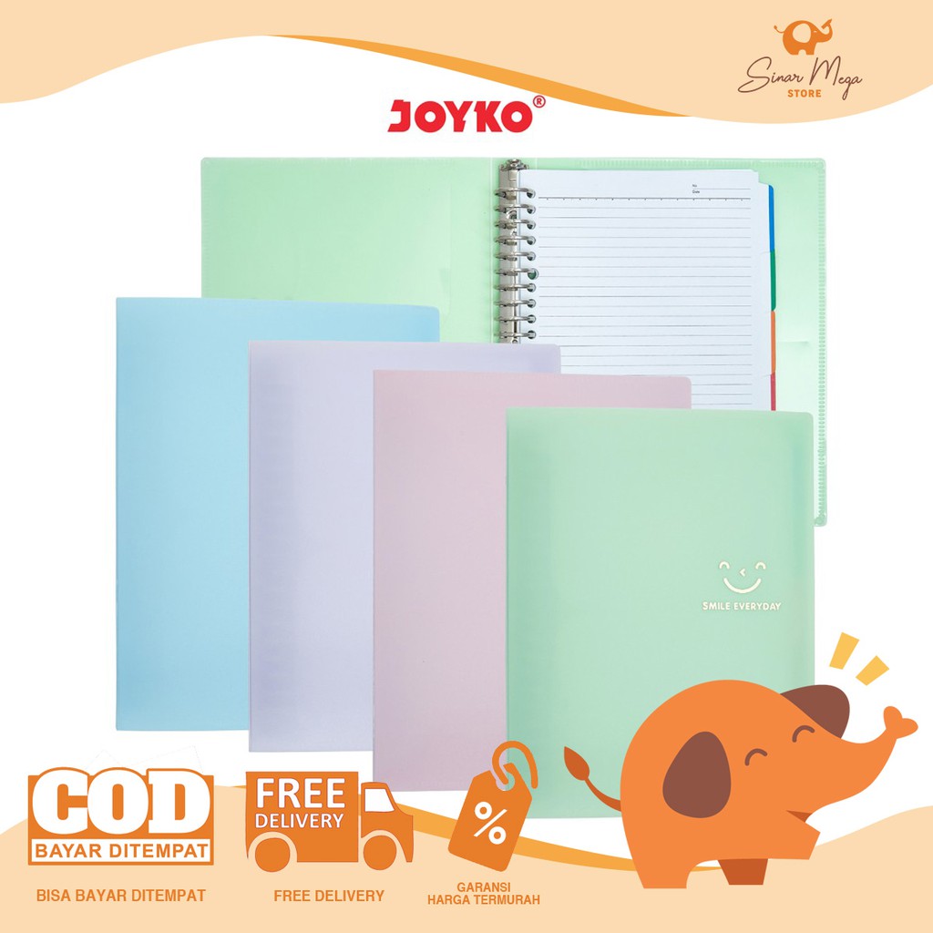 

Joyko Binder Loose Leaf Warna Pastel Color A5-MHPTSM-517 Smile Lucu Unik Murah