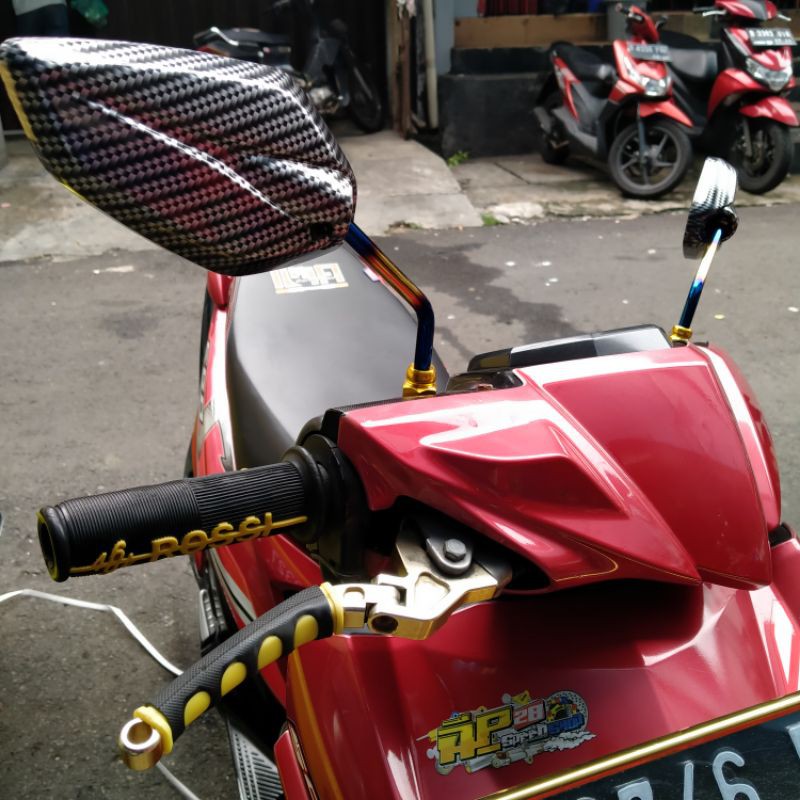 SPION KARBON YAMAHA TWOTONE / SPION CARBON TWO-TONE NMAX VIXION VEGA JUPITER LEXI NOUVO MIO DLL