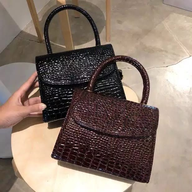PROMO 11.11 SHOPEE TAS SELEMPANG WANITA CROCODILE MINI/SELEMPANG BAG/CROCODILE HANDLE NS09