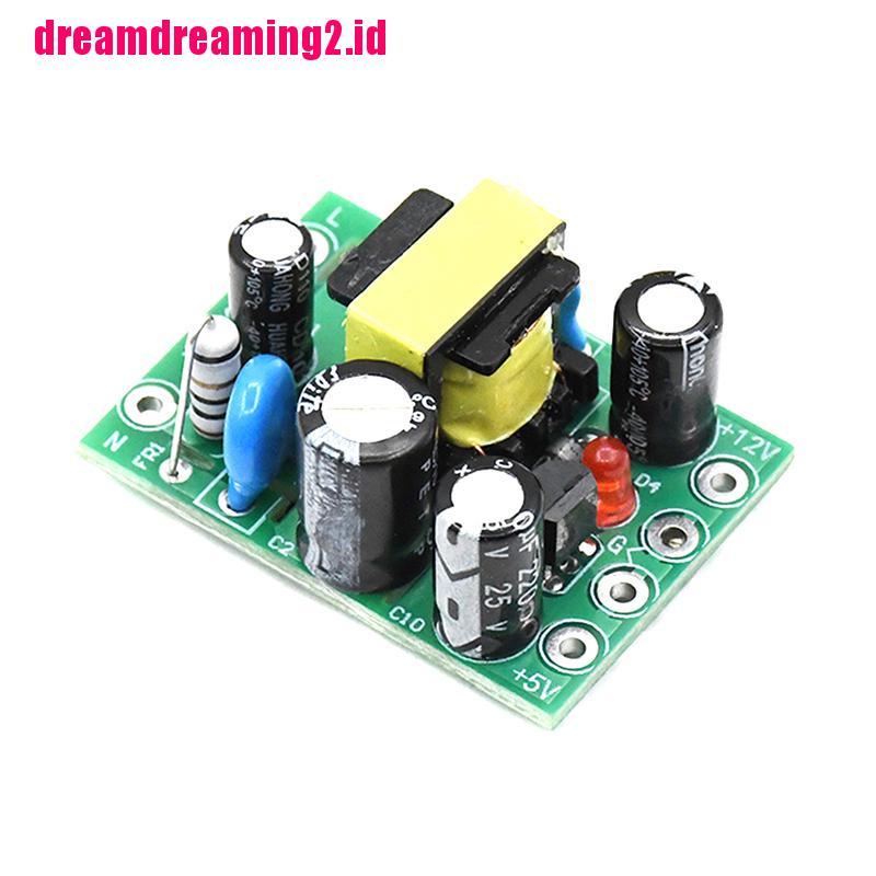 （✔✔❤Papan Modul Konverter Mini AC-DC 110v 220V Ke DC 12V 0.2A + 5V
