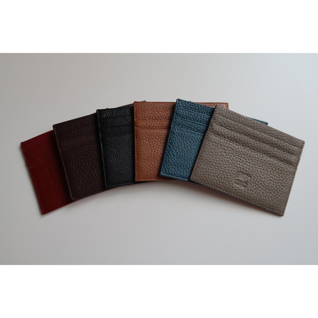 Dompet kartu kulit sapi asli 6 slot BF011