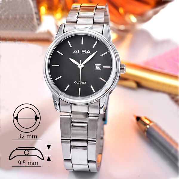 AB28071A-L-Jam Tangan Wanita Kasual-Jam Anti Air--Tgl-Stainless Stell Band-AT Store-2