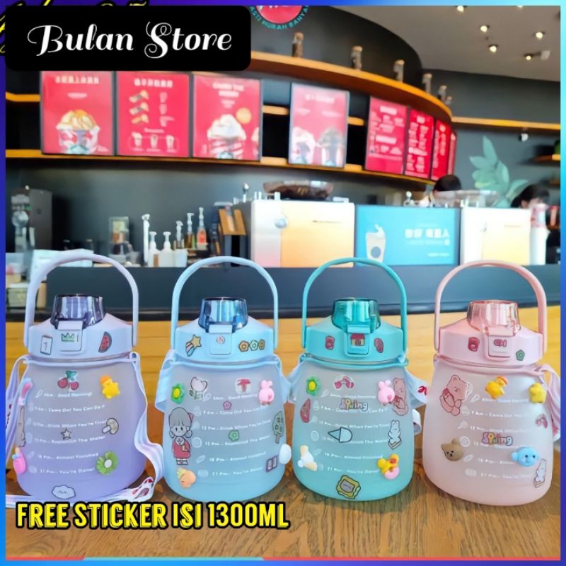 Botol Minum Gemoy 1 3 Liter Botol Minum Gendut Pastel Botol Gemoy Viral Botol Minum Gemoy 1 3 Free S