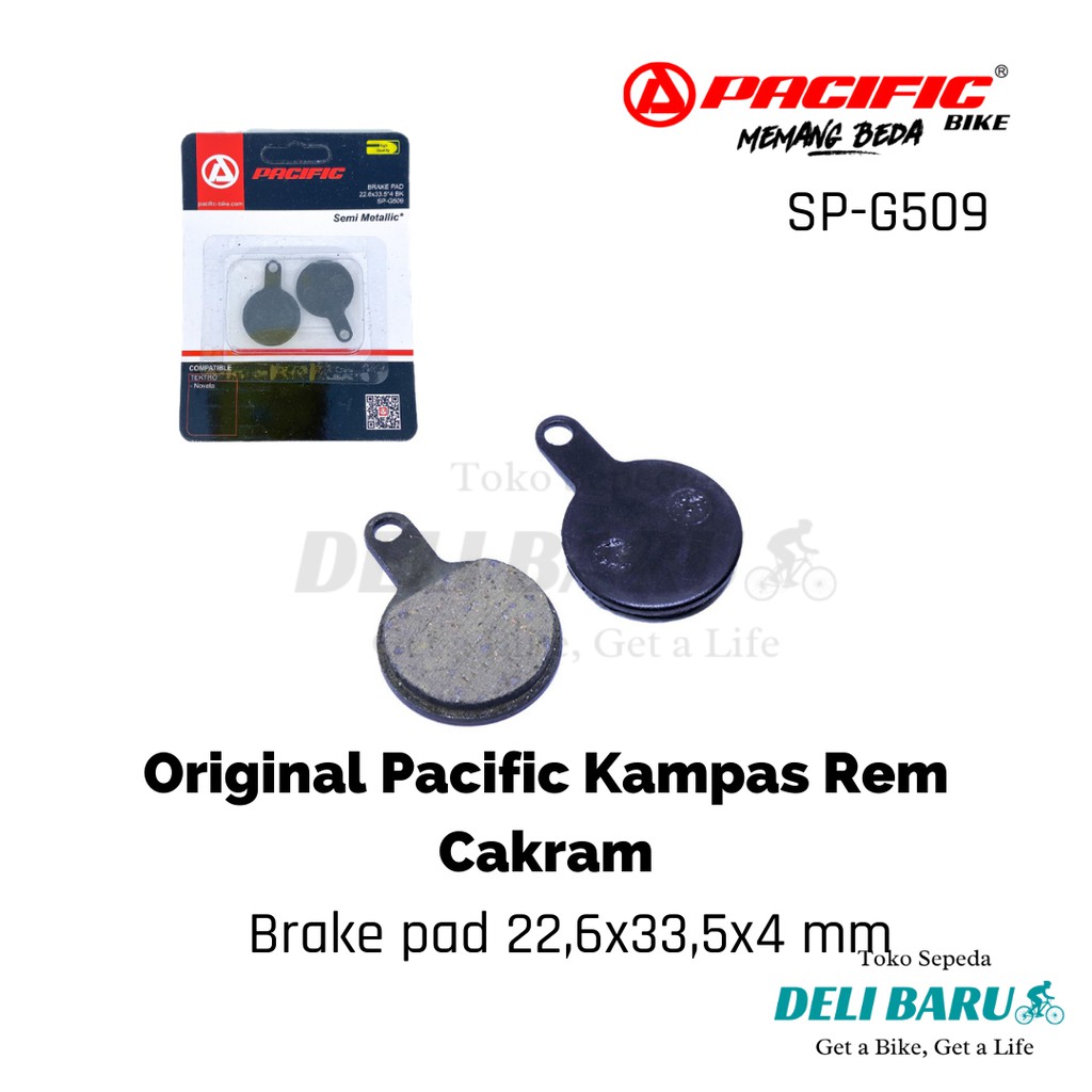 Kampas rem pacific 509 disc brake pad bulat cakram tektro novela sepeda MTB