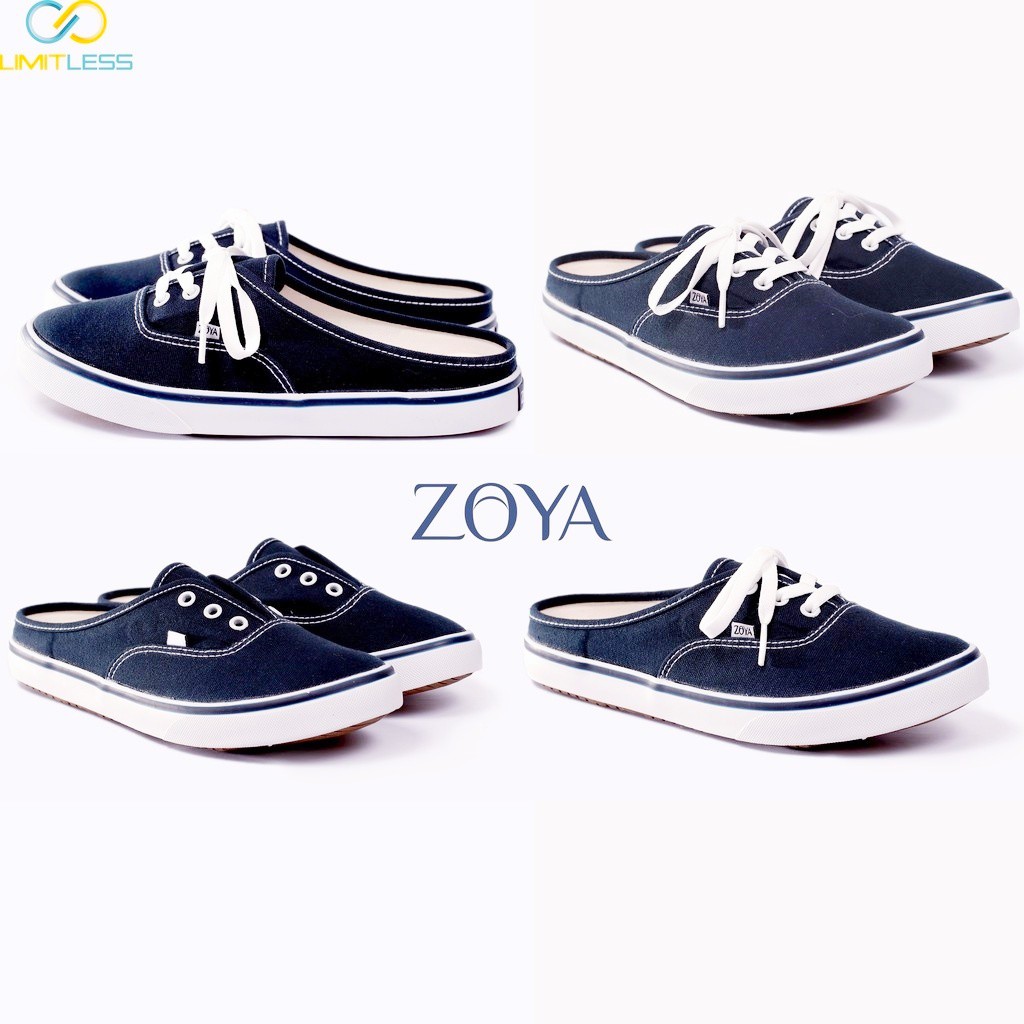 Sepatu Wanita Zoya Kanvas Motif Casual Sneakers Shoes Premium High Quality Terbaru