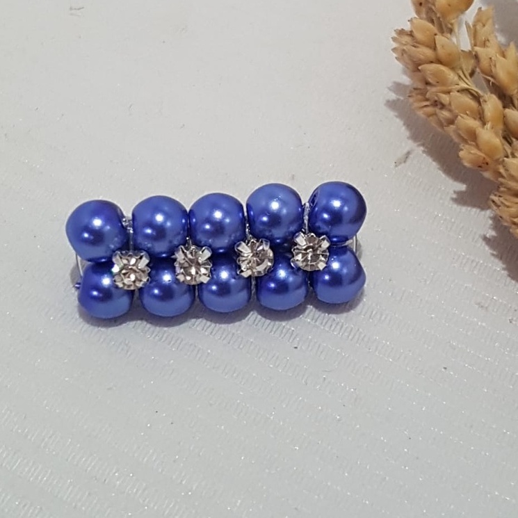 Bros dagu murah I Bros mutiara I Bros permata I Bros kecil satuan-Denim blue