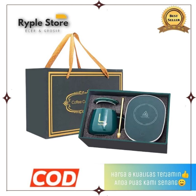 gelas keramik Set mug Keramik Lengkap Dengan Alat Pemanas